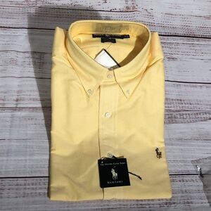 Ralph Lauren Men's Casual Button-Down Long Sleeve in Soft Sunflower Yellow 16-32
